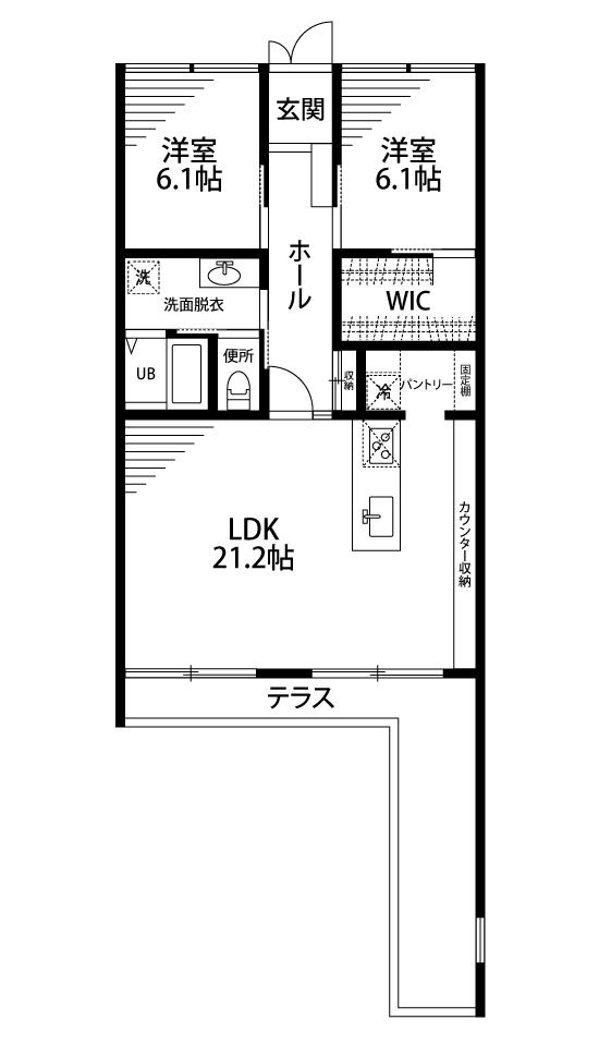 DICIOTTO OGAKI(2LDK/2階)の間取り写真