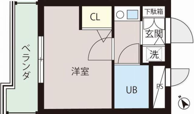 ジョイフル西荻窪七番館(1K/5階)の間取り写真