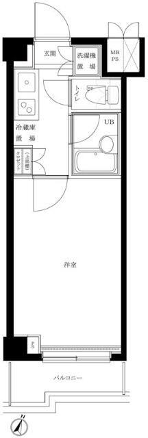 ルーブル中野沼袋弐番館(1K/9階)の間取り写真