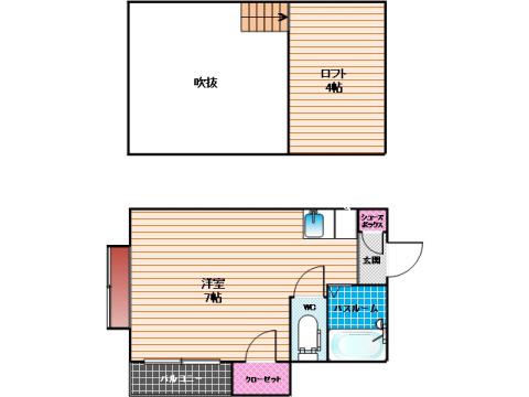メゾンエス井尻(ワンルーム/1階)の間取り写真