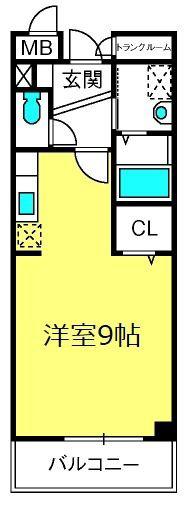 ラーバン リッシェル(ワンルーム/1階)の間取り写真