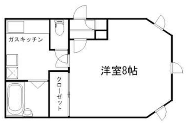 アーチヒル清水(1K/1階)の間取り写真