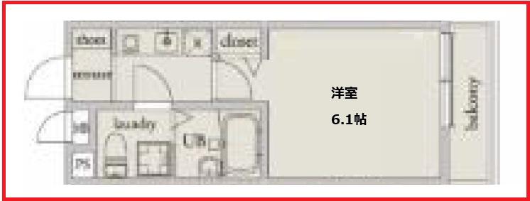 アーベインテラス西新井I(1K/1階)の間取り写真