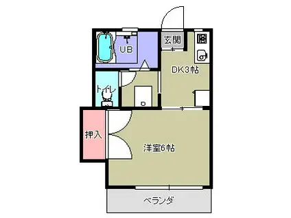 メゾングランデール(1DK/1階)の間取り写真