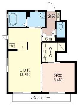 SHAMAISON エミネンス(1LDK/1階)の間取り写真