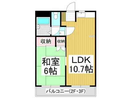 タカギマンションNO5(1LDK/3階)の間取り写真
