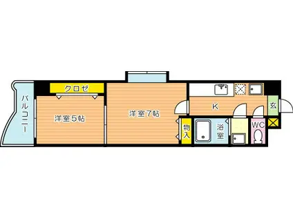 門司港レトロプリンセス(2K/10階)の間取り写真