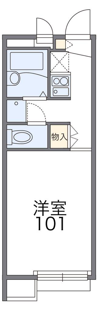 レオパレス なみはや(1K/2階)の間取り写真