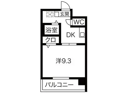 アベニュー笠寺(1DK/1階)の間取り写真