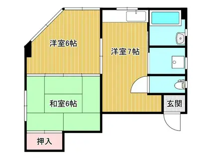 池田マンション (2DK/3階)の間取り写真