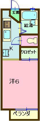 サンモール岡本(1K/1階)の間取り写真