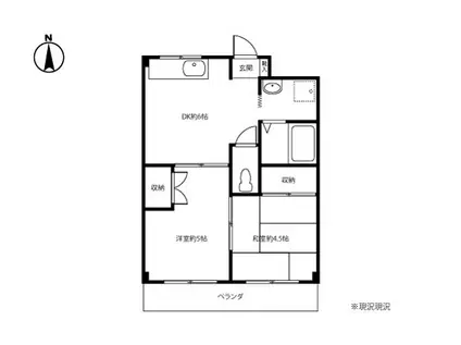 プリモハイム(2DK/3階)の間取り写真