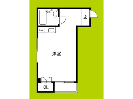 サンファミリー田中(ワンルーム/3階)の間取り写真