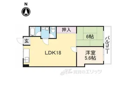 生駒レックスマンション(2LDK/3階)の間取り写真
