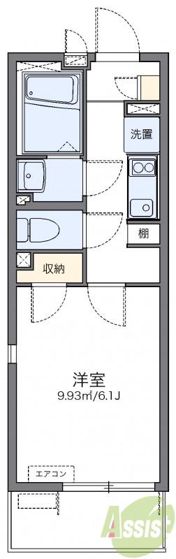 レオネクスト豊中岡町(1K/3階)の間取り写真