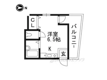 REGIA伏見新町(ワンルーム/2階)の間取り写真