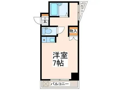 コート・ヴィレッジ・アボシ(ワンルーム/8階)の間取り写真