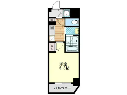 ネクストステージ本町(1K/5階)の間取り写真