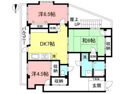 コーポヤマグチ(3DK/3階)の間取り写真