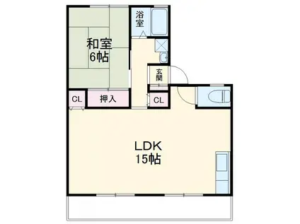 パルハイム(1LDK/2階)の間取り写真