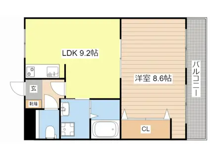 近江鉄道多賀線 スクリーン駅 徒歩24分 3階建 築19年(1LDK/3階)の間取り写真