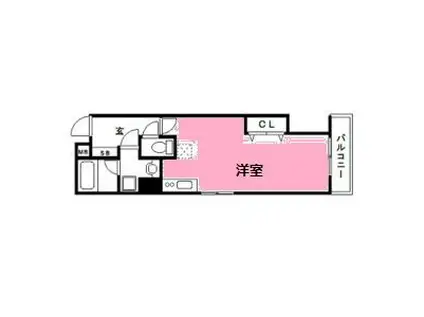 LIVEMAX MOON(ワンルーム/3階)の間取り写真