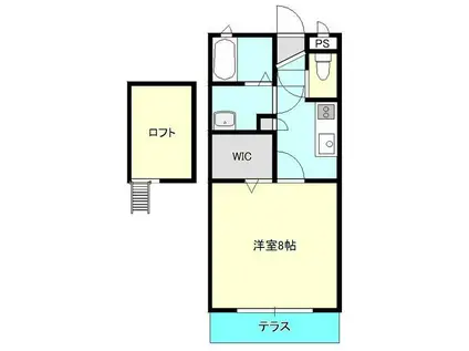 ベルベ稲村ヶ崎(1K/1階)の間取り写真