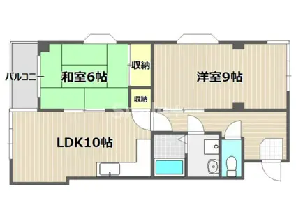 プルミエール田中(2LDK/3階)の間取り写真