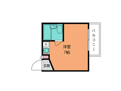 ベルエール天美(ワンルーム/5階)の間取り写真