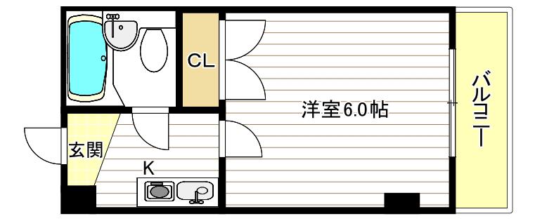 ミタカホーム8番(1K/2階)の間取り写真