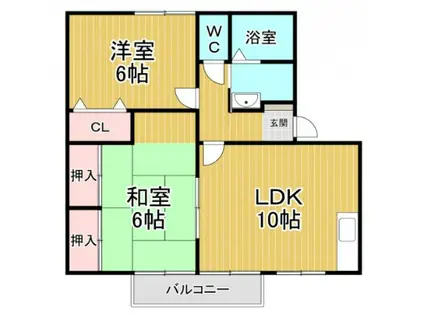 ANNEX(2LDK/2階)の間取り写真