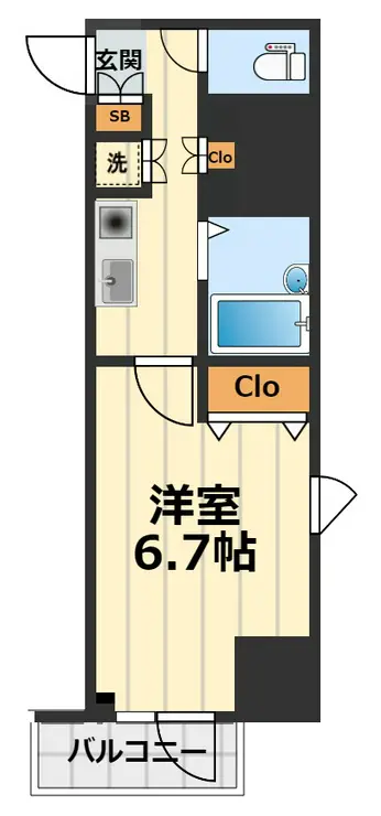 スパシエ八王子クレストタワー 3階階 間取り