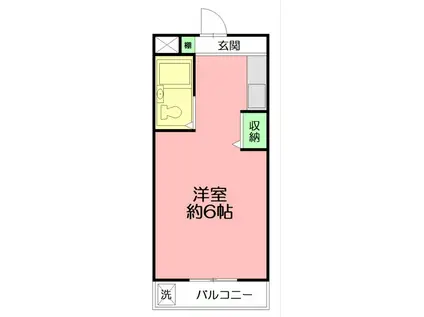 タプラ下荻野(ワンルーム/1階)の間取り写真