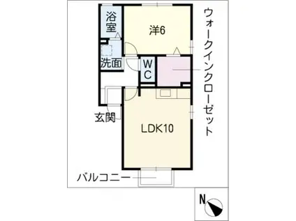 モンテビスタ(1LDK/2階)の間取り写真