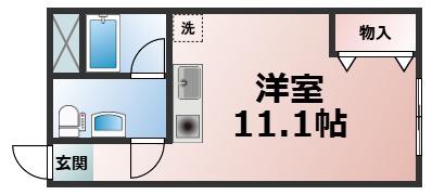 鴫野センタービル(ワンルーム/3階)の間取り写真