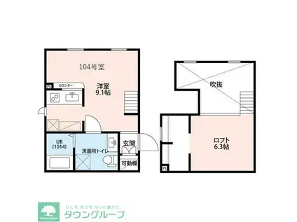 プリマ ラウレアIII(ワンルーム/1階)の間取り写真