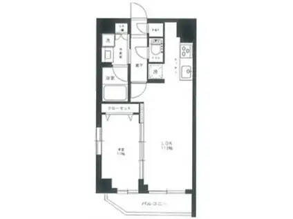 ブライズ大森東QUATTRO(1LDK/1階)の間取り写真