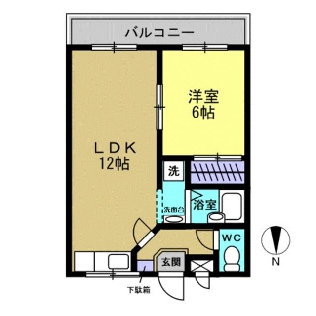 ジャック(1LDK/2階)の間取り写真