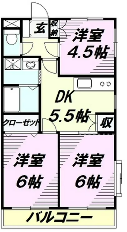 パストラル東所沢 4階階 間取り