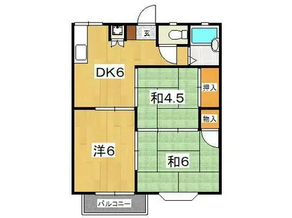 エトワールエン(3DK/2階)の間取り写真