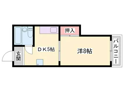 サンライズ栄和(1DK/3階)の間取り写真