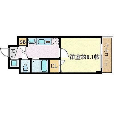 プレサンス新大阪クレスタ(1K/11階)の間取り写真