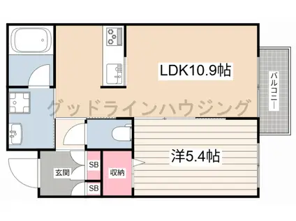 グランメゾン 三木(1LDK/2階)の間取り写真
