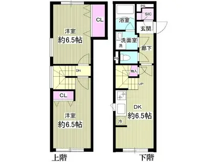 スタンズ神楽坂(2DK/6階)の間取り写真