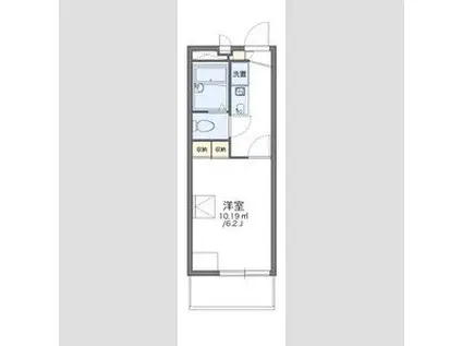 レオパレスアルバII(1K/1階)の間取り写真