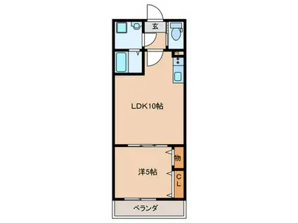 アトランティス入間(1LDK/2階)の間取り写真