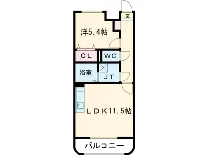 ルミライズ(1LDK/1階)の間取り写真