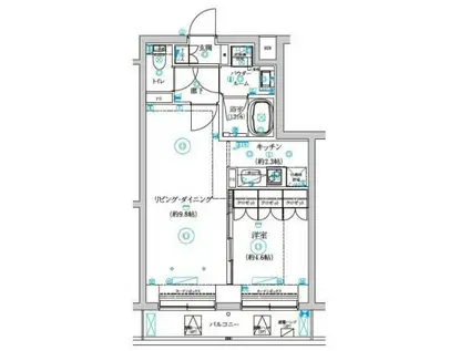 セジョリ中野富士見町(1LDK/2階)の間取り写真