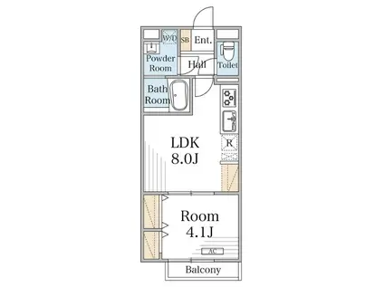 リブリ・ダイワクレストII(1LDK/2階)の間取り写真