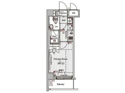 NISHI IKEBUKURO RESIDENCE(1K/3階)の間取り写真